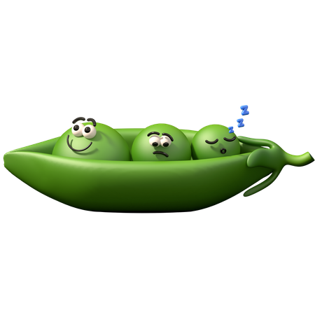 Green pea  3D Illustration