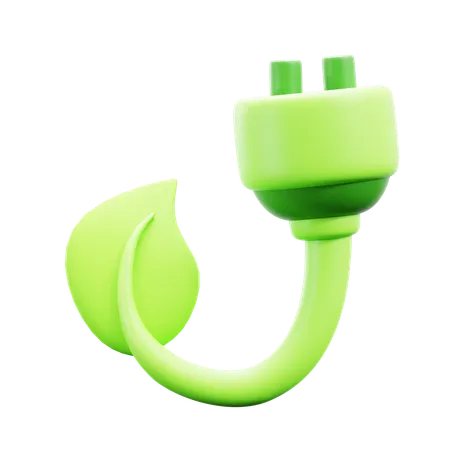 Green plug  3D Icon