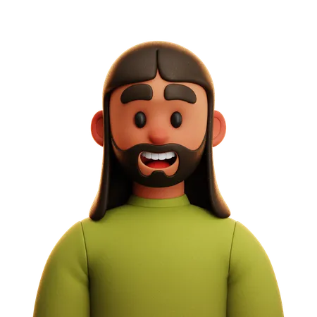 GREEN SHIRT MAN  3D Icon