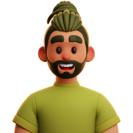 GREEN SHIRT MAN  3D Icon