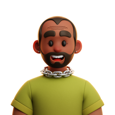 GREEN SHIRT MAN  3D Icon