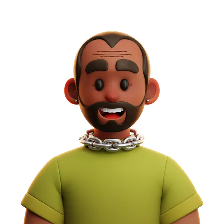 GREEN SHIRT MAN  3D Icon