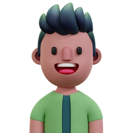 Green Shirt Man  3D Icon