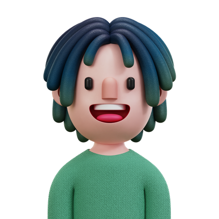 Green Shirt Man  3D Icon