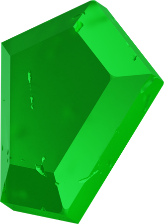 Green Stone Jewelry  3D Illustration