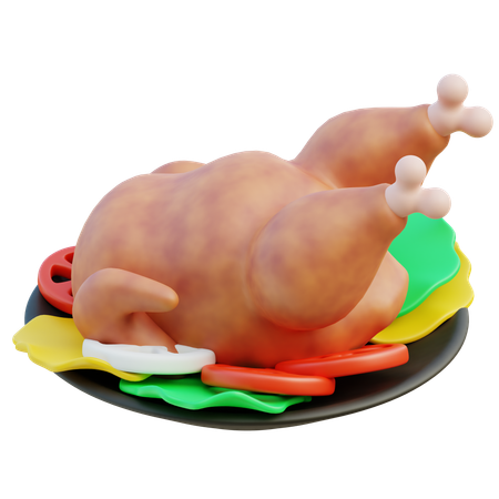 Grilled Chicken  3D Icon