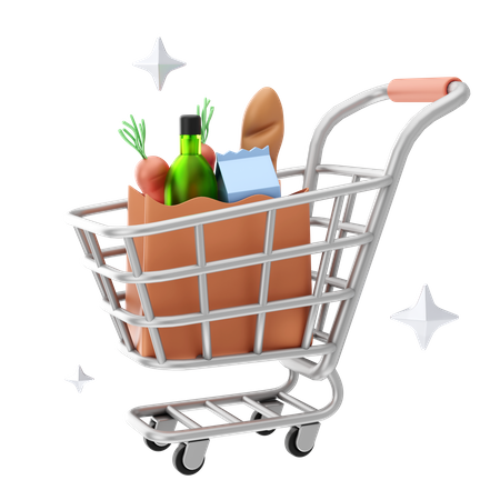 Groceries Shopping  3D Icon