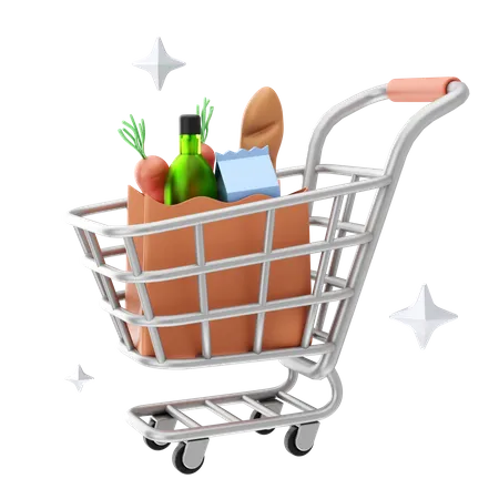 Groceries Shopping  3D Icon