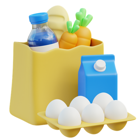 Grocery Bag  3D Icon