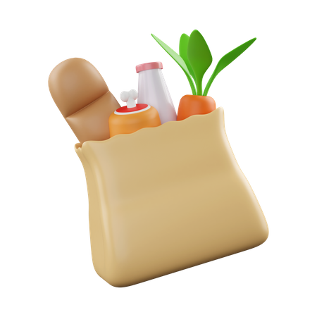 Grocery Bag  3D Icon