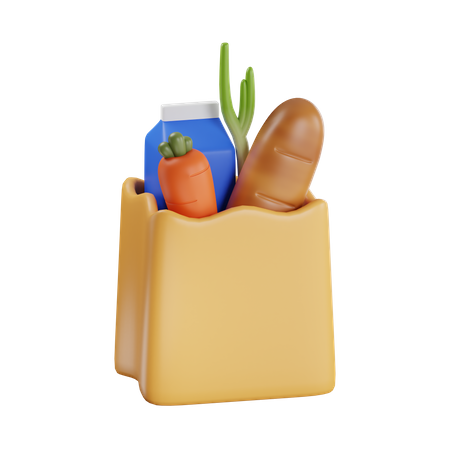 Grocery Bag  3D Icon