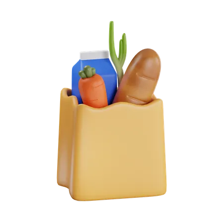 Grocery Bag  3D Icon