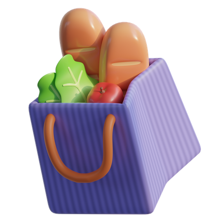 Grocery Bag  3D Icon