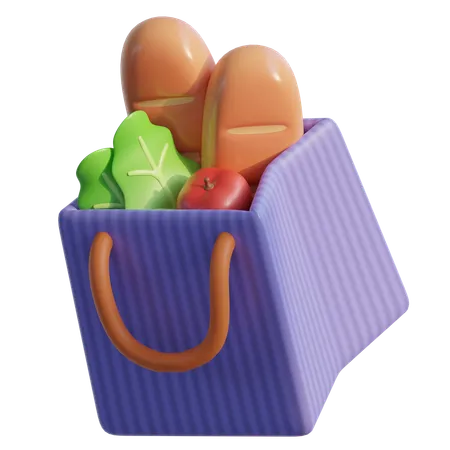 Grocery Bag  3D Icon