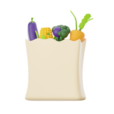 Grocery Bag  3D Icon