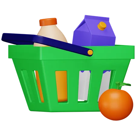 Grocery Basket  3D Icon