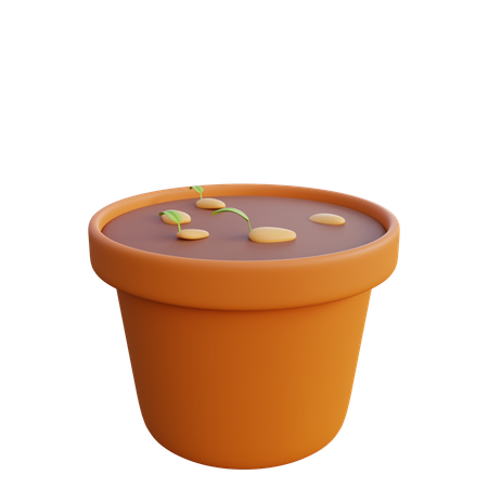 Grow plants  3D Icon