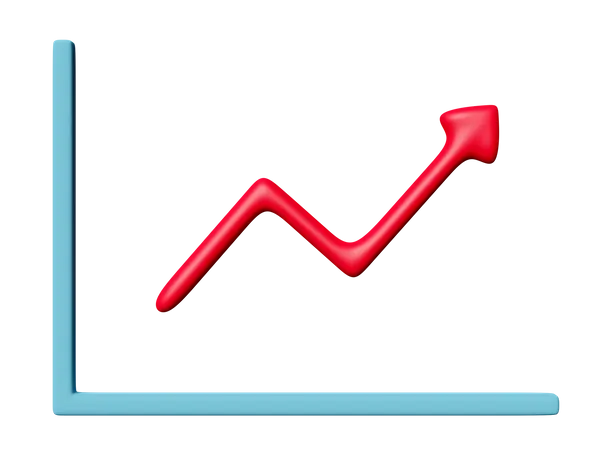 Growth Chart  3D Icon