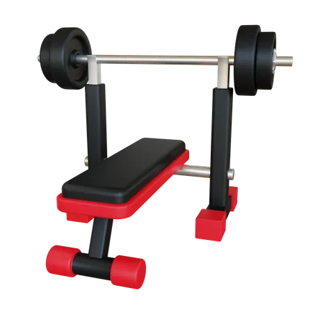 Gym Bench Press Equipment  3D Icon