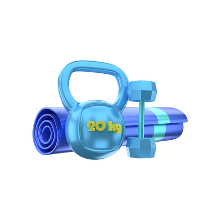 Gym Equipment  3D Illustration