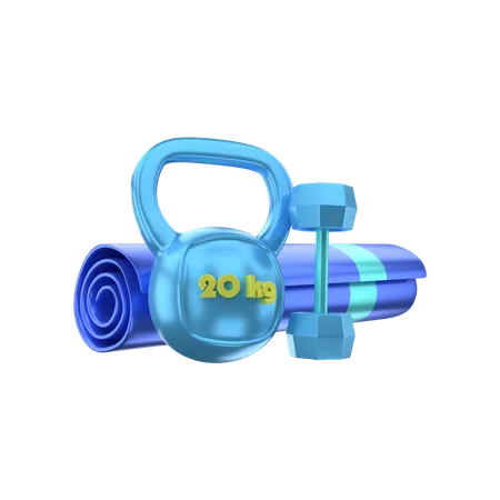 Gym Equipment  3D Illustration