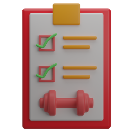 Gym Report  3D Illustration