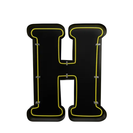 H alfabeto  3D Icon