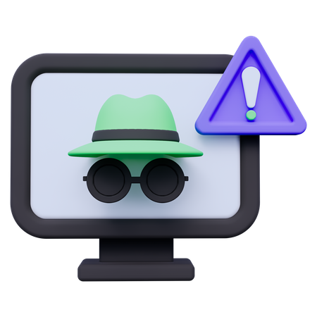 Computer hacken  3D Icon