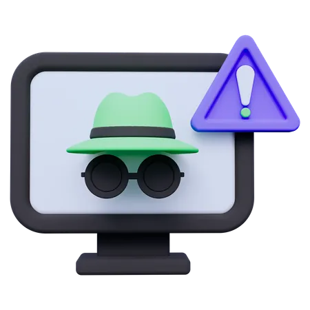 Computer hacken  3D Icon