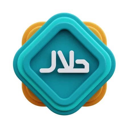 Halal Calligraphy  3D Icon