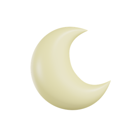 Half Moon  3D Icon