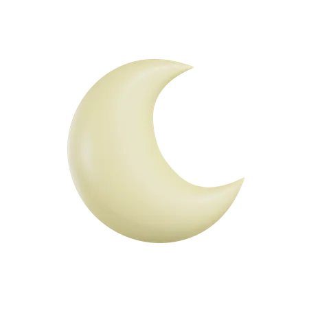 Half Moon  3D Icon