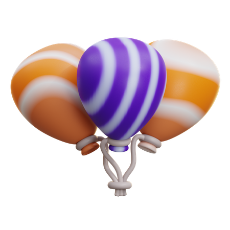 Halloween Balloon  3D Icon