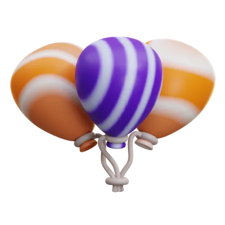 Halloween Balloon  3D Icon