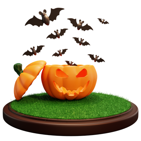 Halloween Bat  3D Illustration