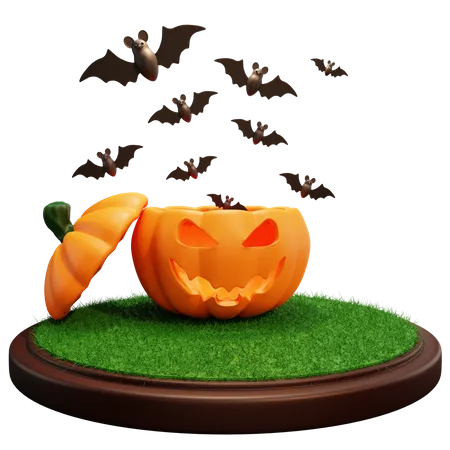 Halloween Bat  3D Illustration