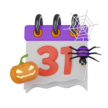 Halloween Calendar  3D Icon