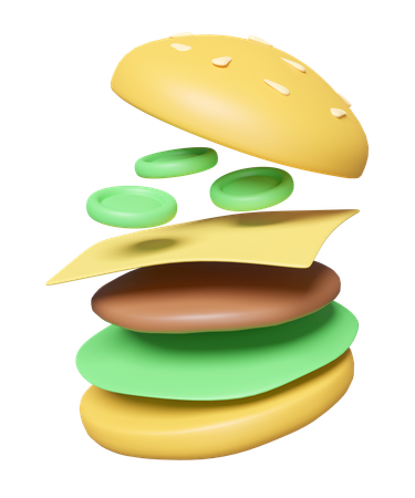 Hamburger  3D Icon