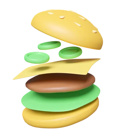 Hamburger  3D Icon