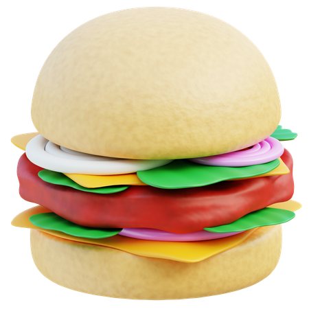 Hambúrguer  3D Icon