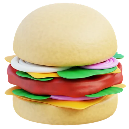 Hambúrguer  3D Icon