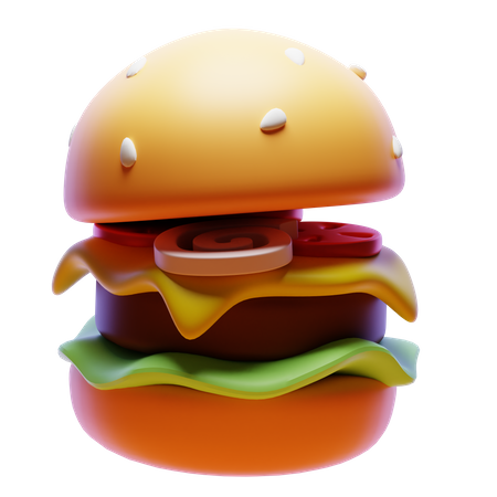 Hamburguesa  3D Icon