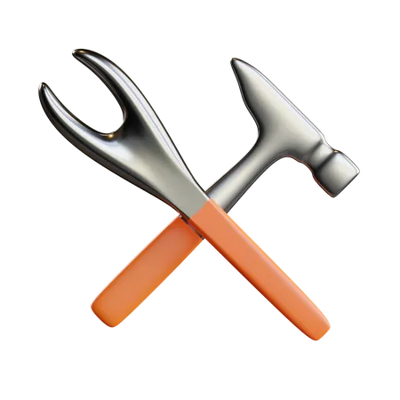 Hammer And Pas Keys  3D Icon