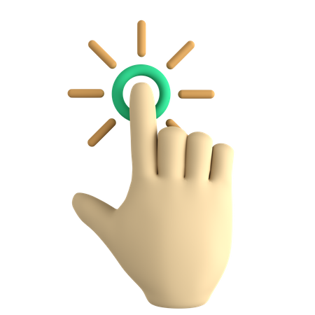 Hand Cursor Click  3D Icon