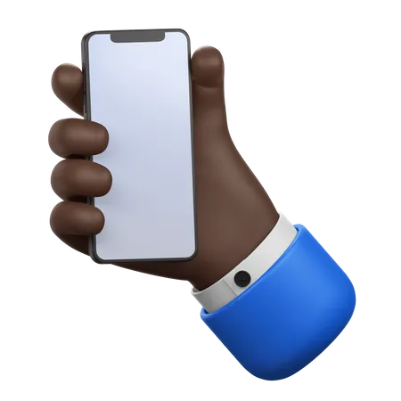 Hand Gesture with Mobile Phone  3D Icon