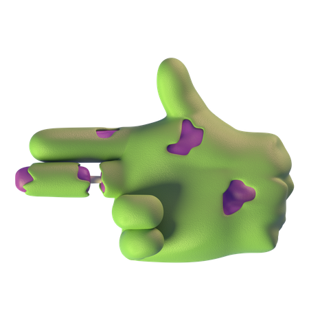 Hand Gun Zombie Hand  3D Icon