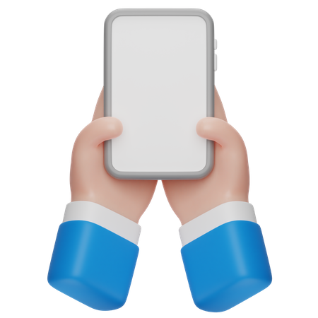 Telefon in der Hand halten  3D Icon