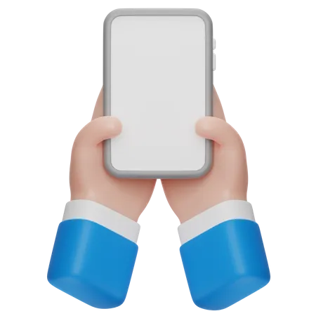 Telefon in der Hand halten  3D Icon