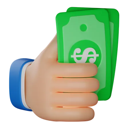 Hand Hold Dollar  3D Icon