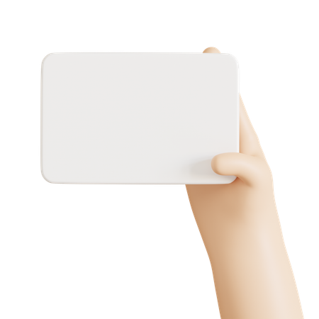 Hand Holding Card  3D Icon